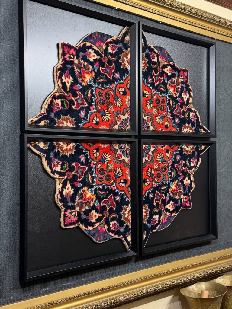 قاب قالی جدید ✨طرح ترنج فرش خراسان